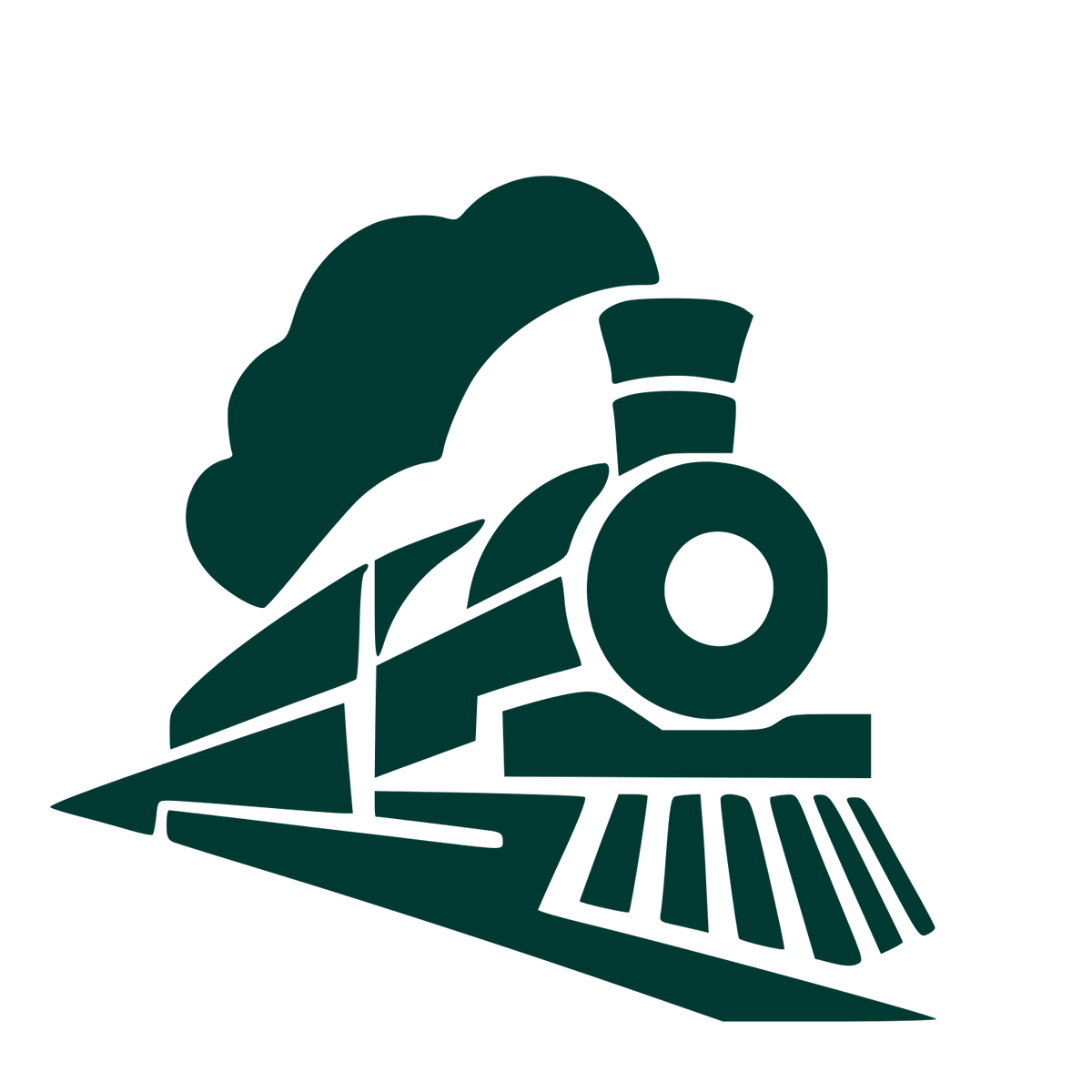 Steam Train Locomotive Logo #003932