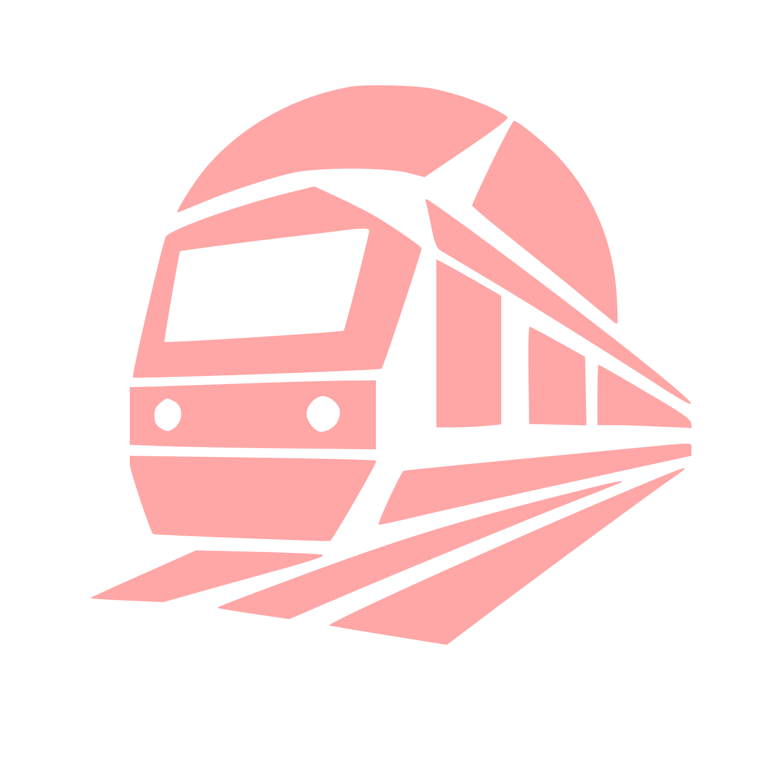 Train Tunnel Perspective Logo #ffa6a6