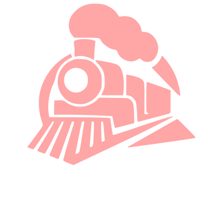 Steam Train Locomotive Logo #ffa6a6