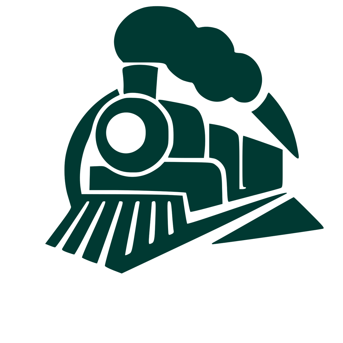 Steam Train Locomotive Logo #003932