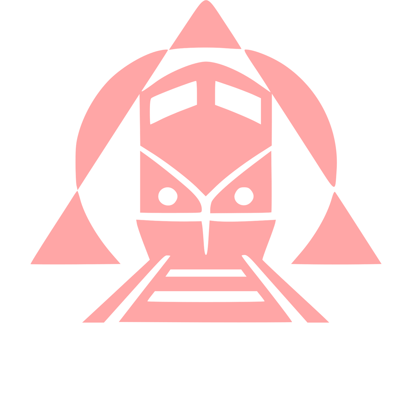 Train Front Overlap Logo #ffa6a6