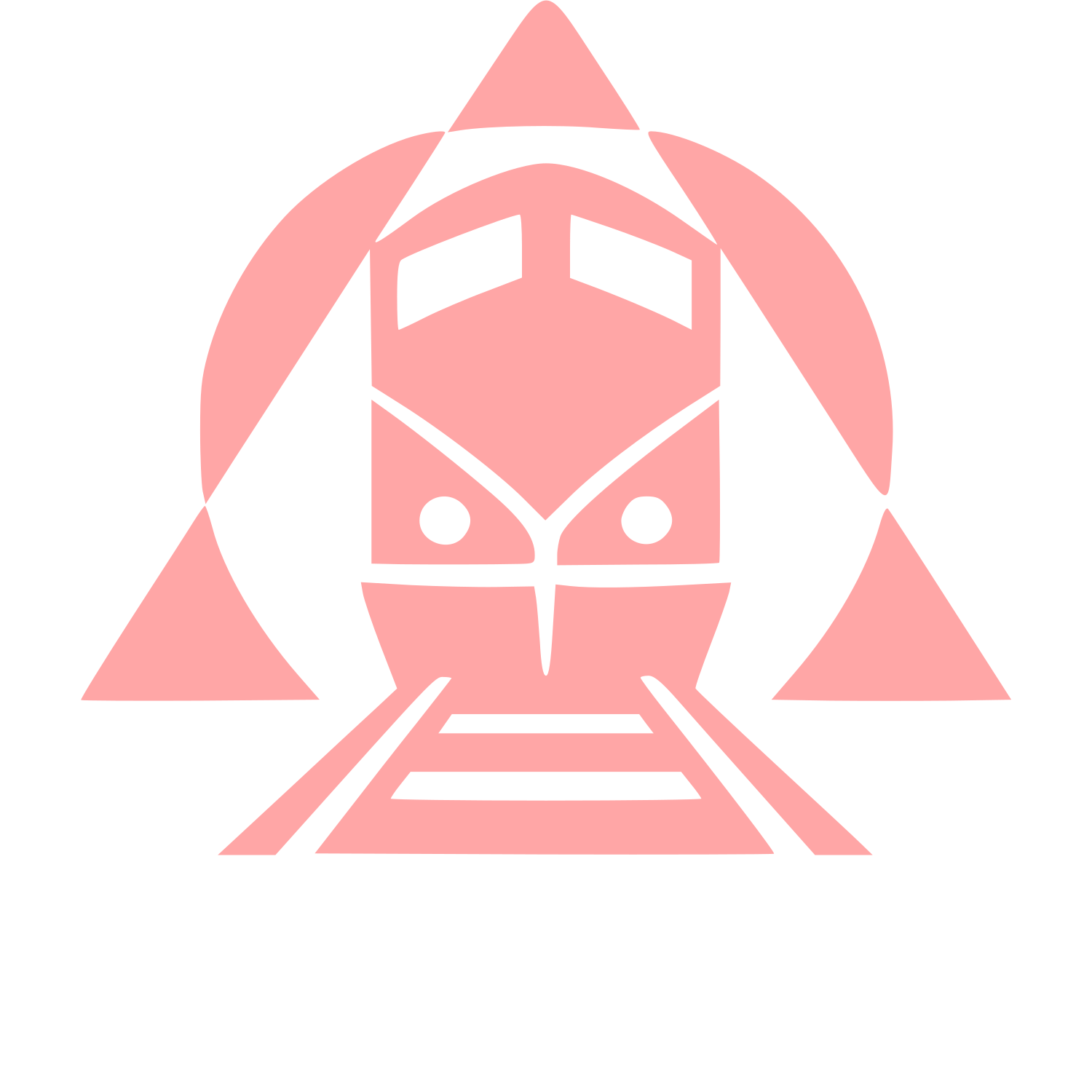 Train Front Overlap Logo #ffa6a6