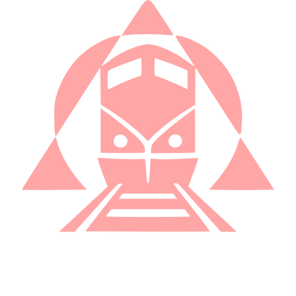 Train Front Overlap Logo #ffa6a6