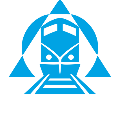 Train Front Overlap Logo #00a3e4