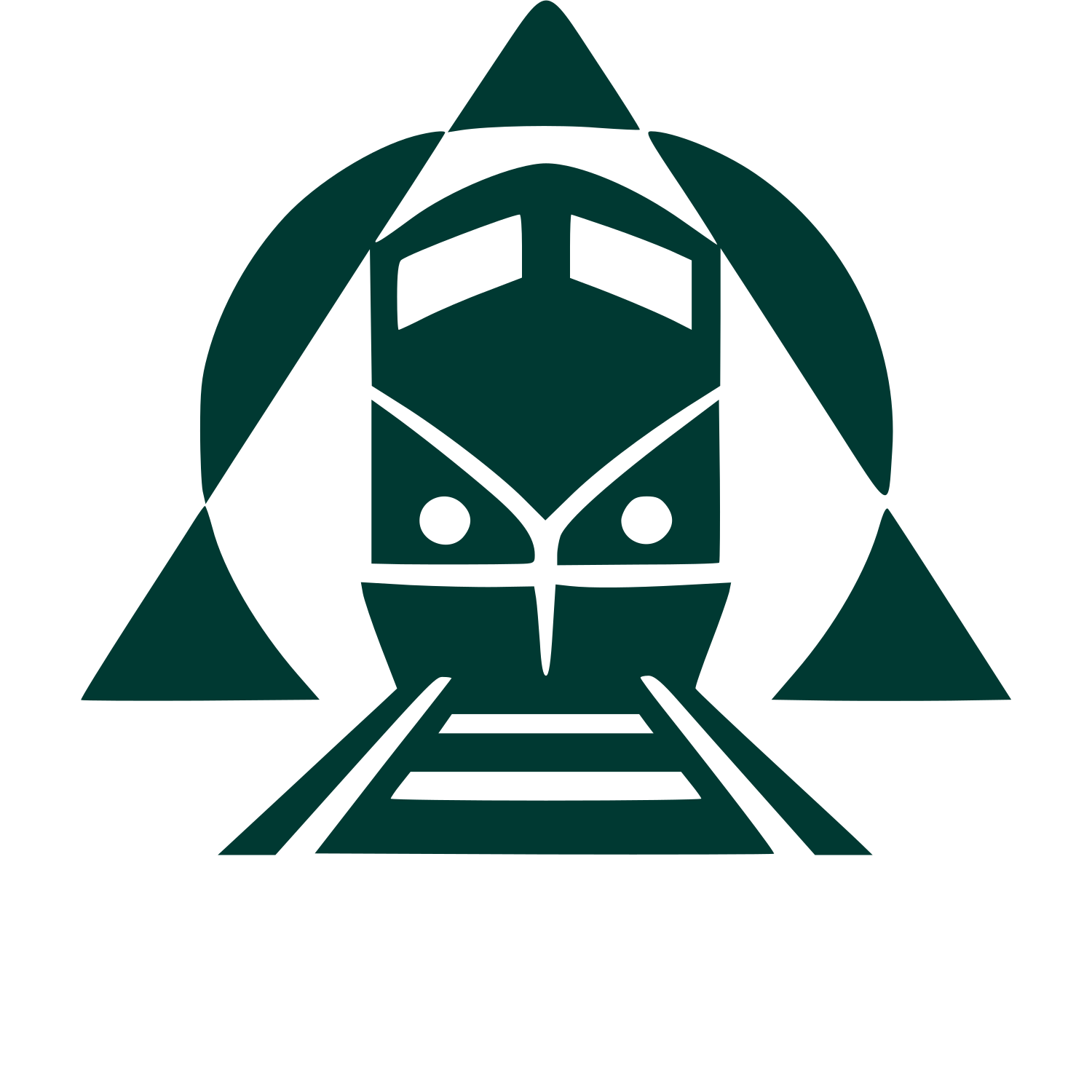 Train Front Overlap Logo #003932
