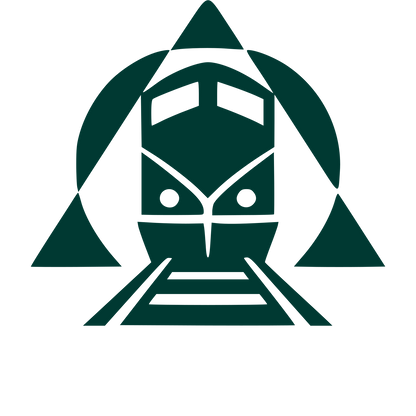 Train Front Overlap Logo #003932