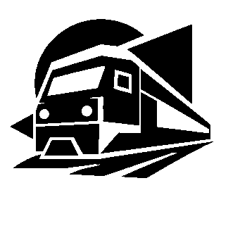 Layered Overlap Train Logo