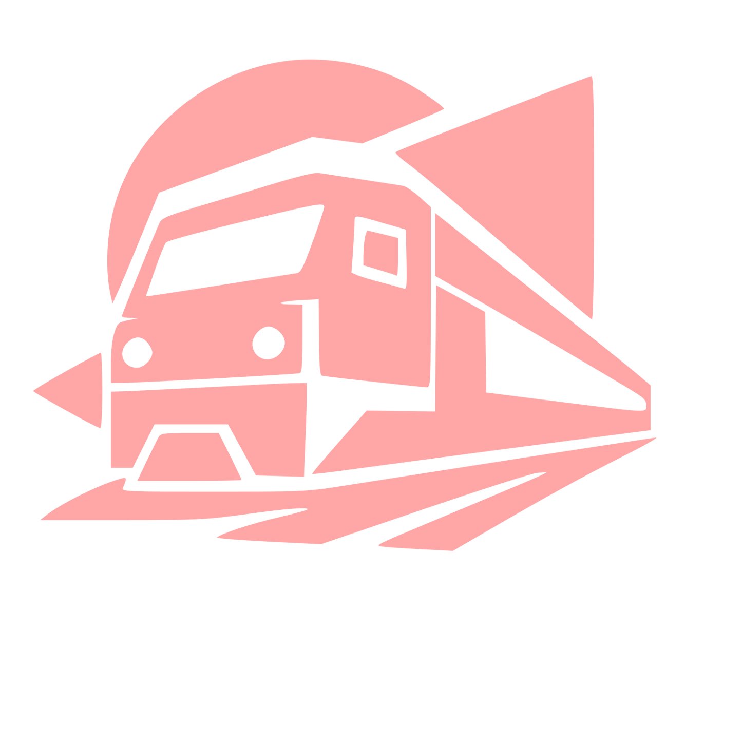 Layered Overlap Train Logo #ffa6a6