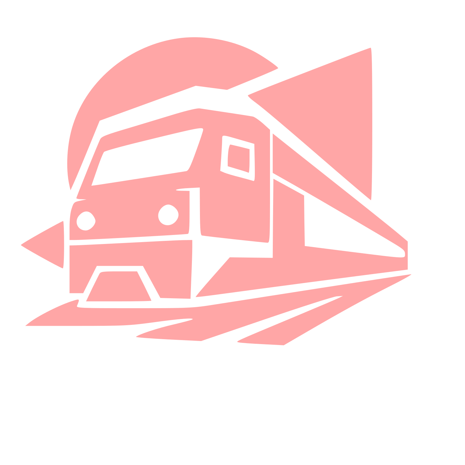 Layered Overlap Train Logo #ffa6a6