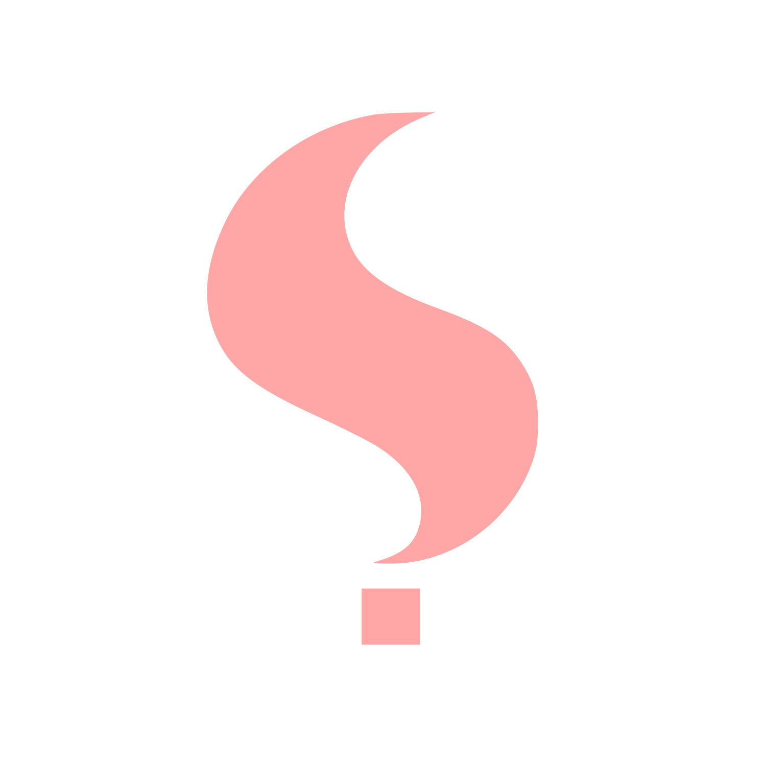 Flame Swirl Question Mark Logo #ffa6a6