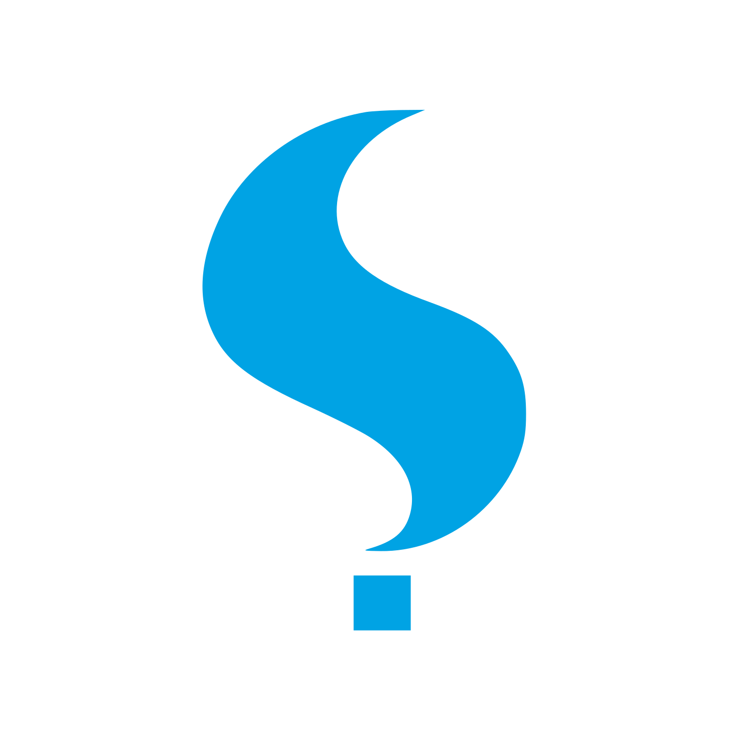 Flame Swirl Question Mark Logo #00a3e4