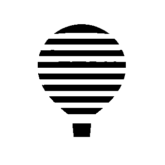 Striped Hot Air Balloon Logo