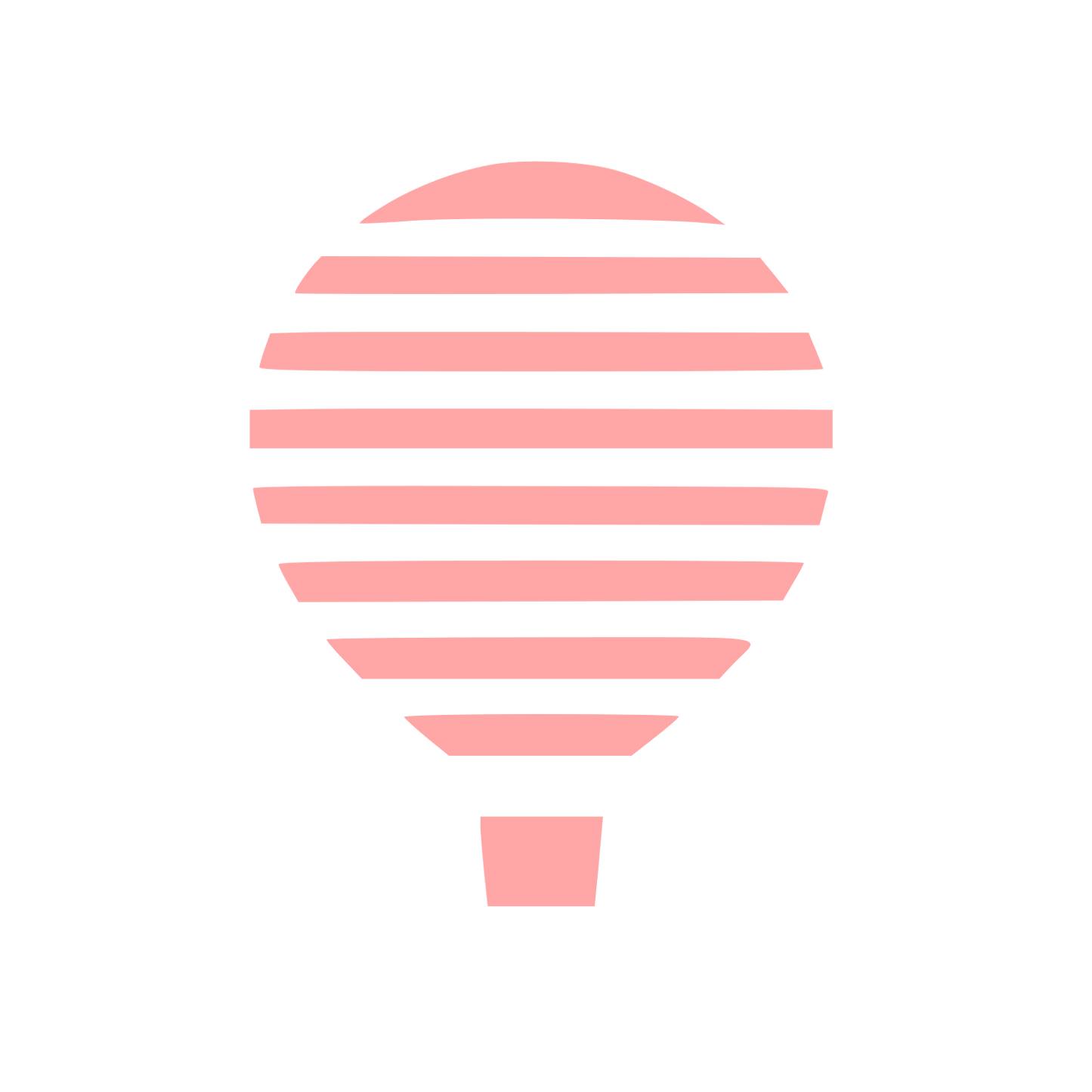 Striped Hot Air Balloon Logo #ffa6a6