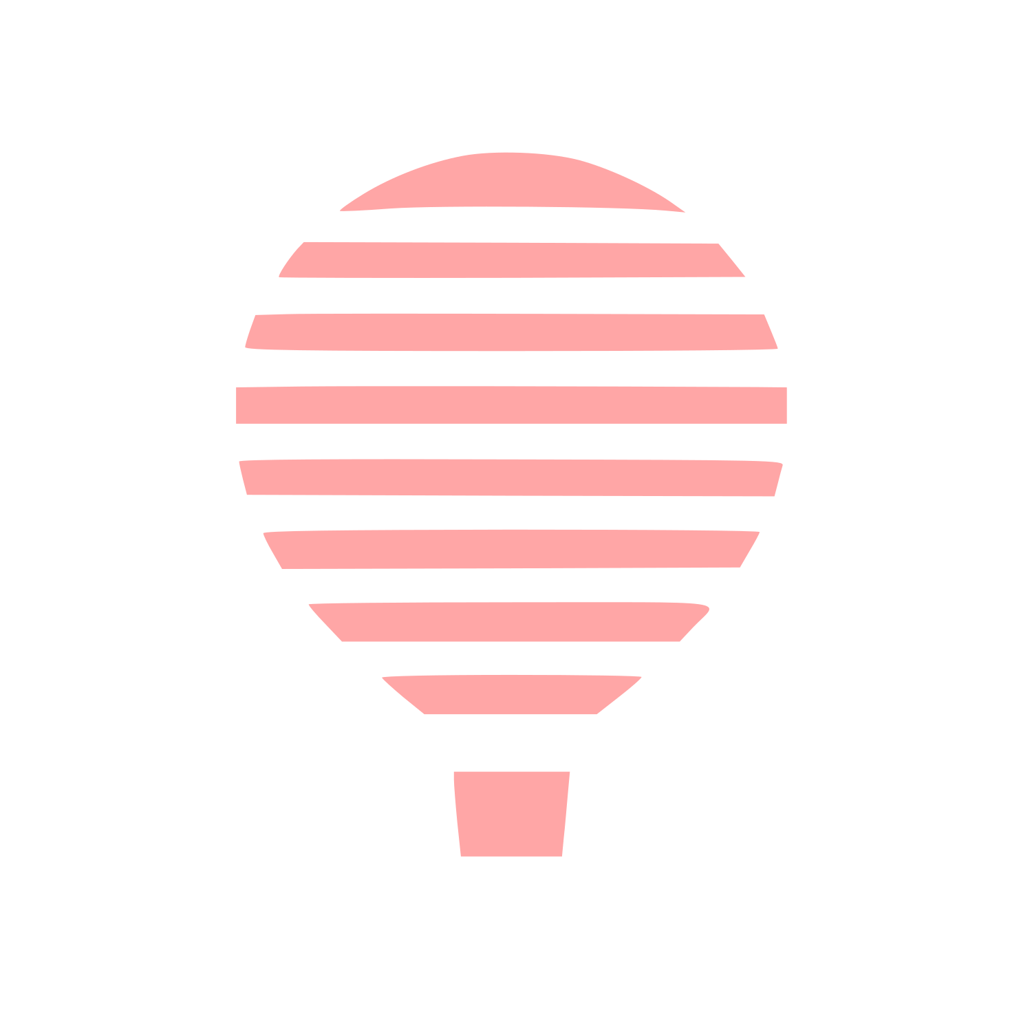 Striped Hot Air Balloon Logo #ffa6a6