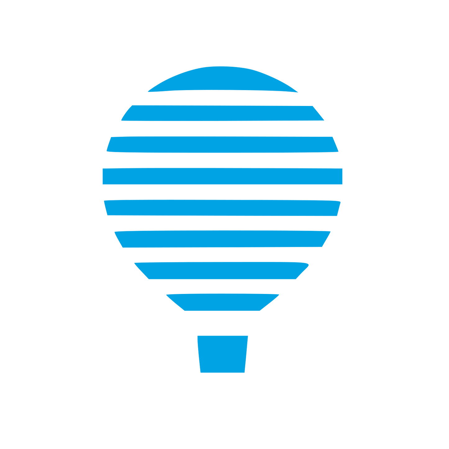 Striped Hot Air Balloon Logo #00a3e4