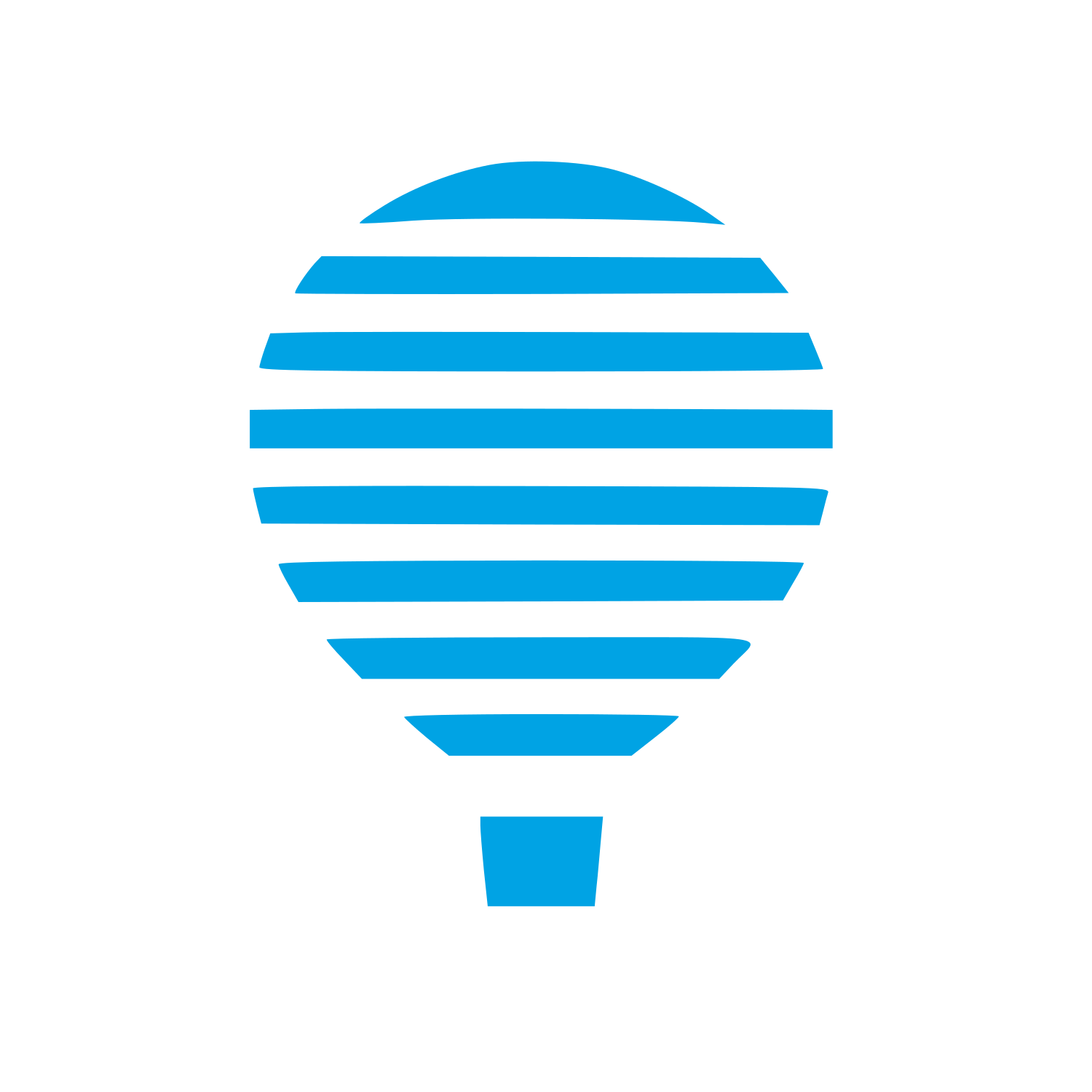 Striped Hot Air Balloon Logo #00a3e4