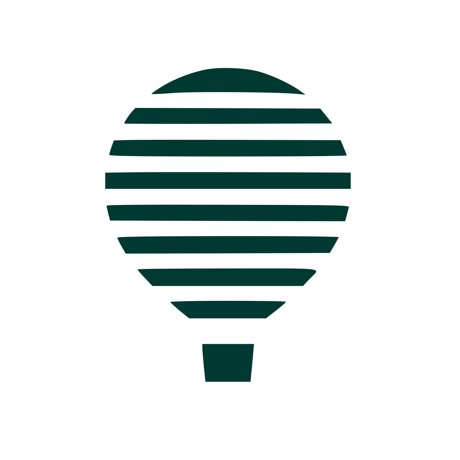 Striped Hot Air Balloon Logo #003932