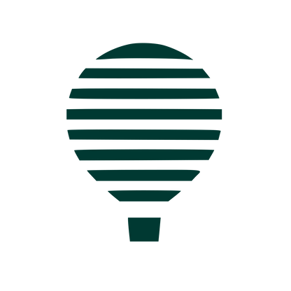 Striped Hot Air Balloon Logo #003932