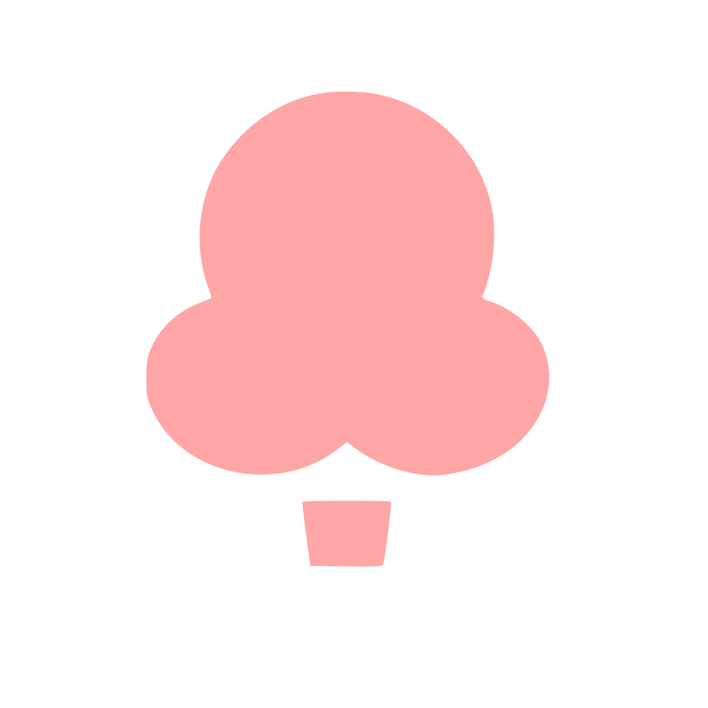 Hot Air Balloon Silhouette Logo #ffa6a6