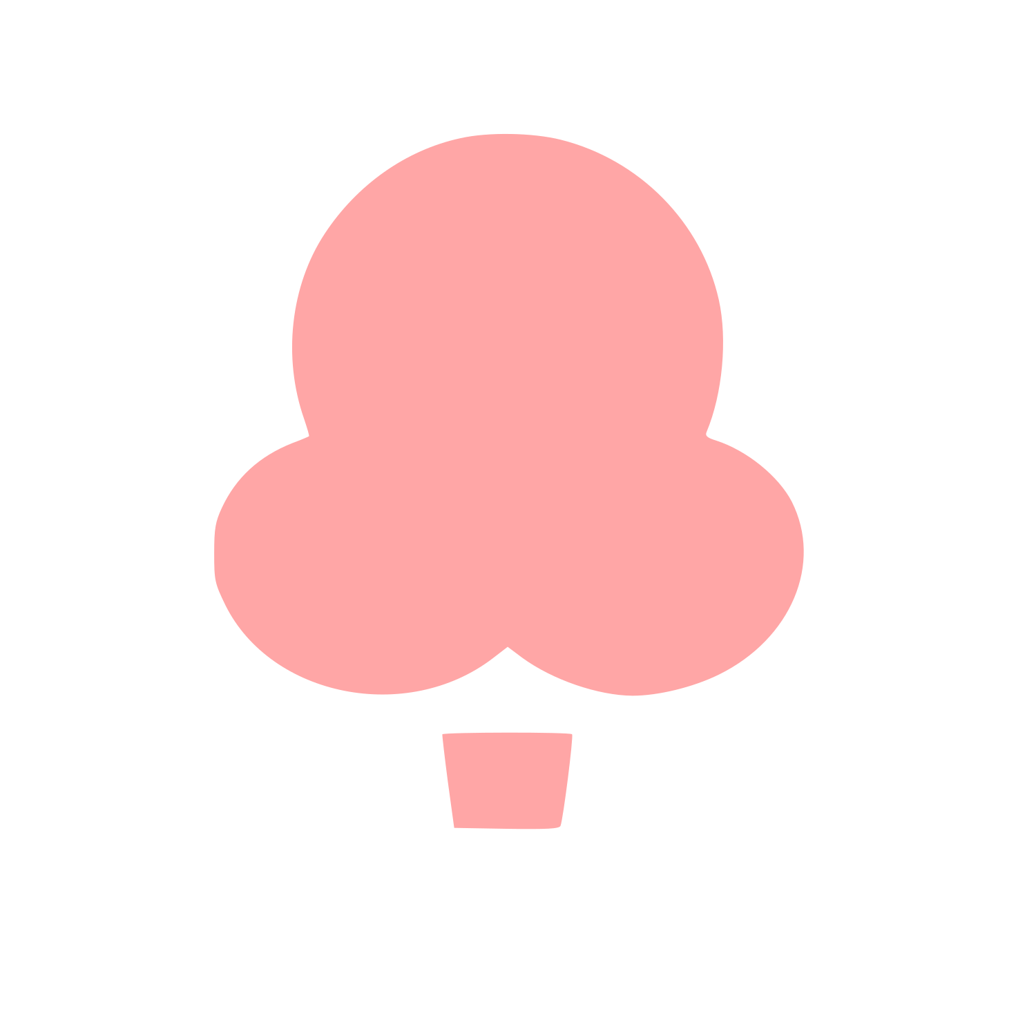 Hot Air Balloon Silhouette Logo #ffa6a6