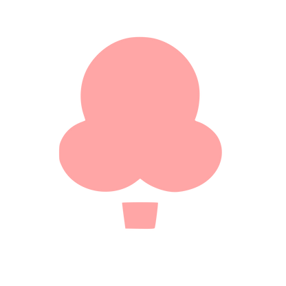 Hot Air Balloon Silhouette Logo #ffa6a6