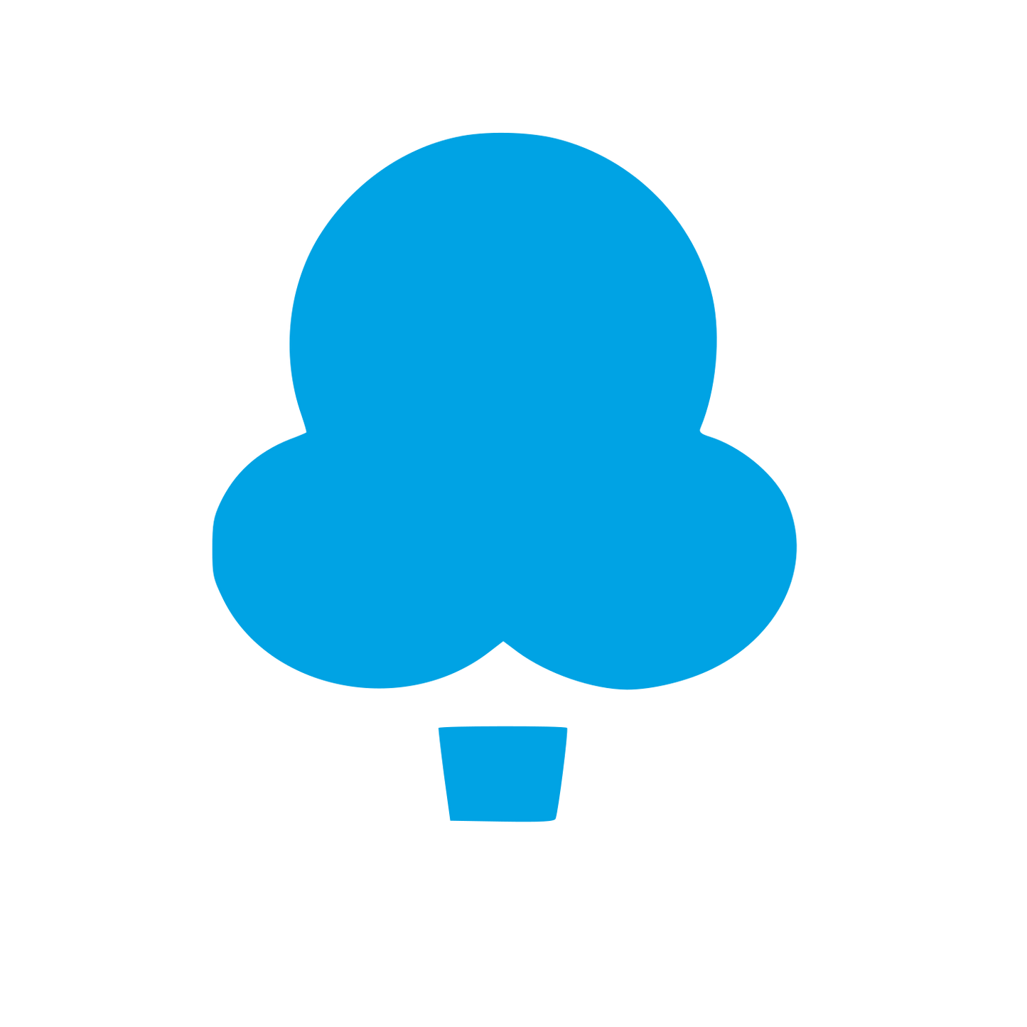 Hot Air Balloon Silhouette Logo #00a3e4