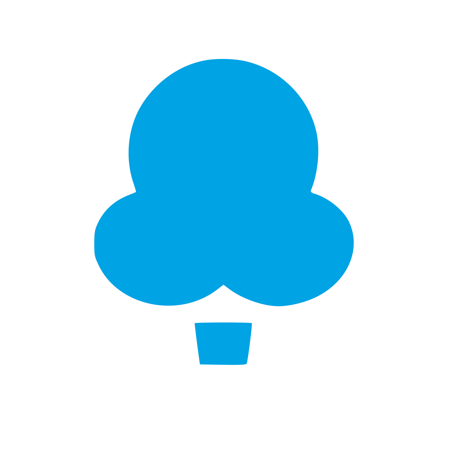 Hot Air Balloon Silhouette Logo #00a3e4