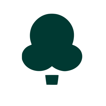 Hot Air Balloon Silhouette Logo #003932