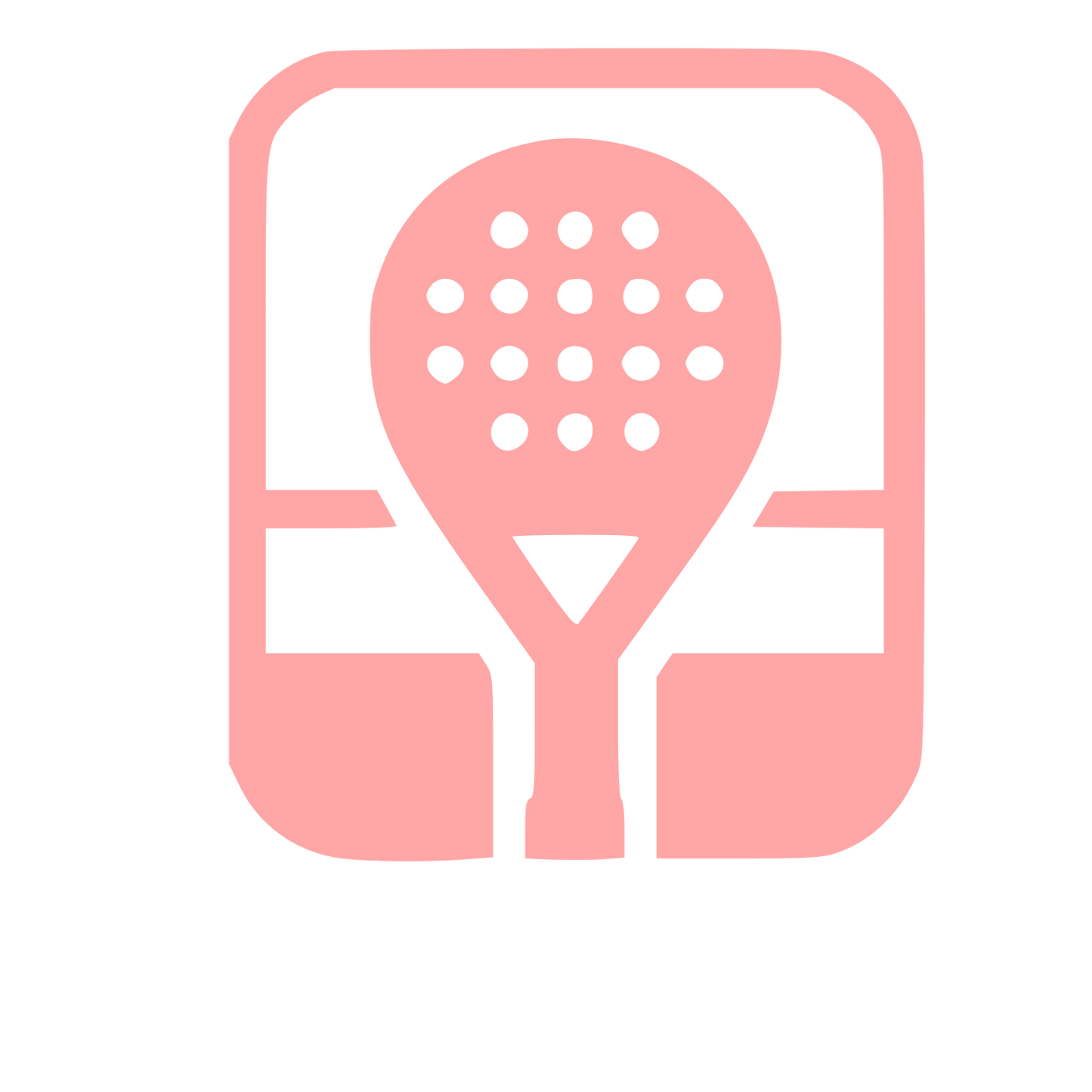 Padel Racket Bold Logo #ffa6a6