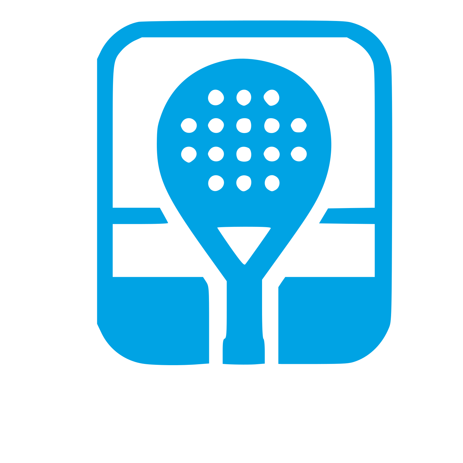 Padel Racket Bold Logo #00a3e4