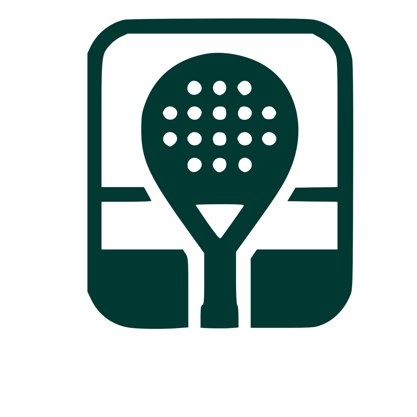 Padel Racket Bold Logo #003932