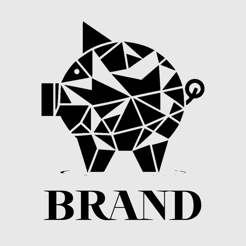 Geometric Piggy Bank Logo preview