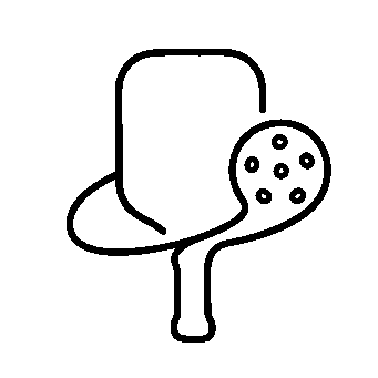 Pickleball Paddle Monoline Logo