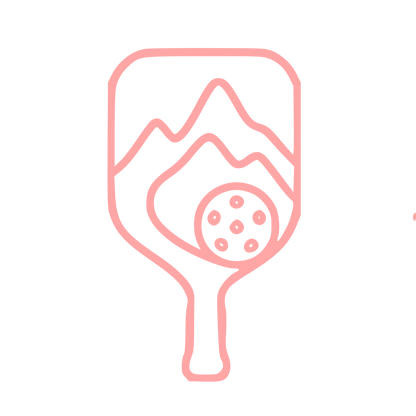 Monoline Pickleball Paddle Mountain Logo #ffa6a6