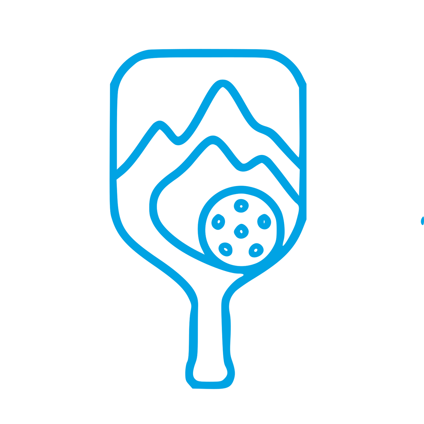 Monoline Pickleball Paddle Mountain Logo #00a3e4