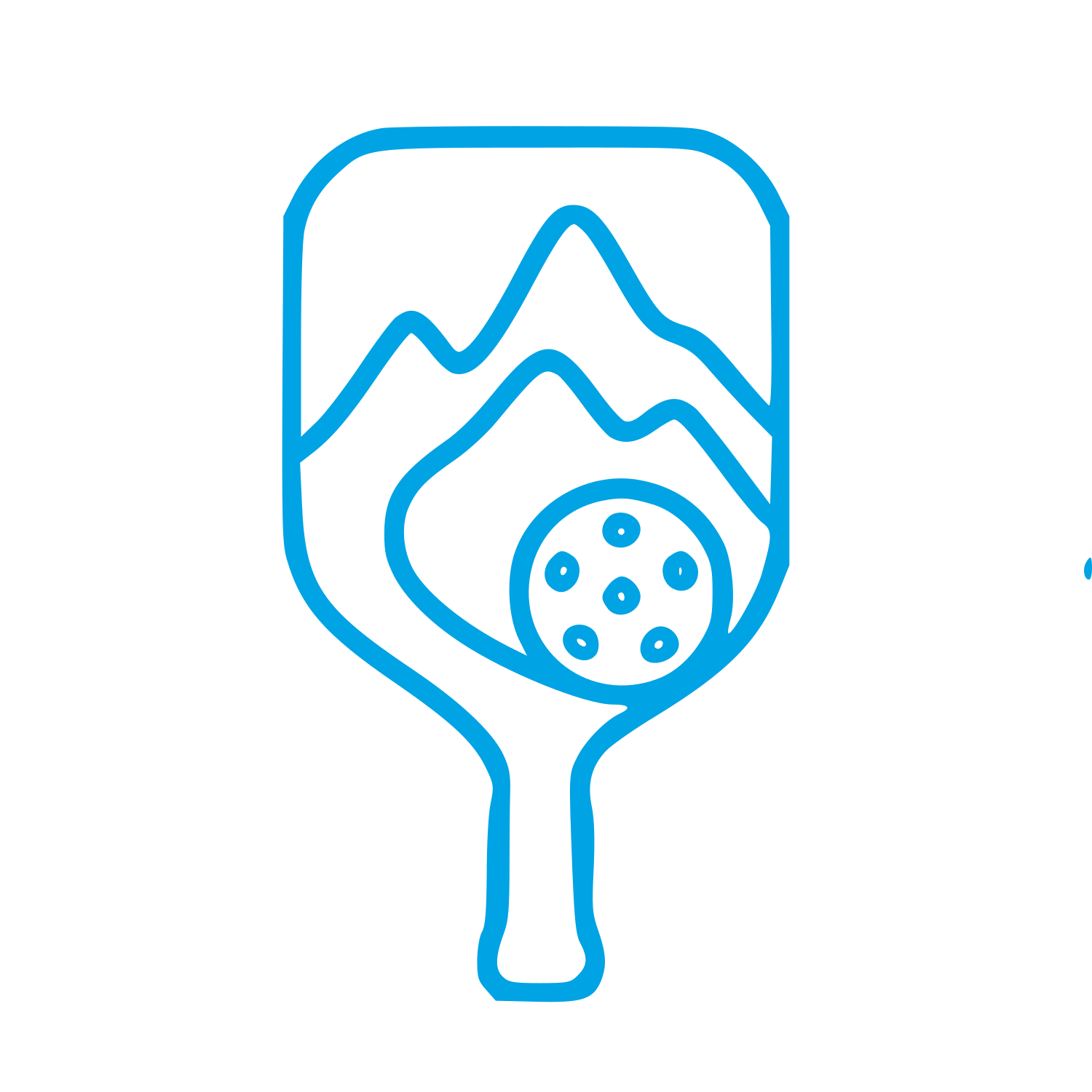 Monoline Pickleball Paddle Mountain Logo #00a3e4