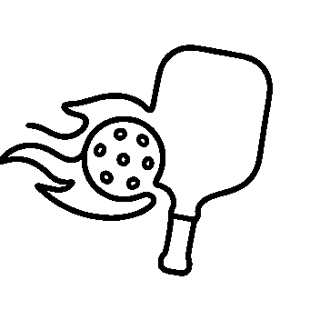 Flaming Pickleball Paddle Logo