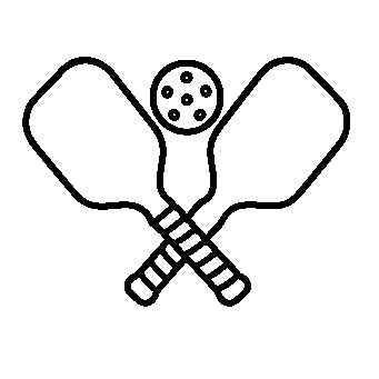 Crossed Pickleball Paddles Logo