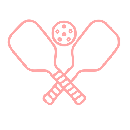 Crossed Pickleball Paddles Logo #ffa6a6