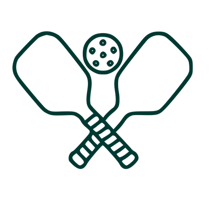 Crossed Pickleball Paddles Logo #003932