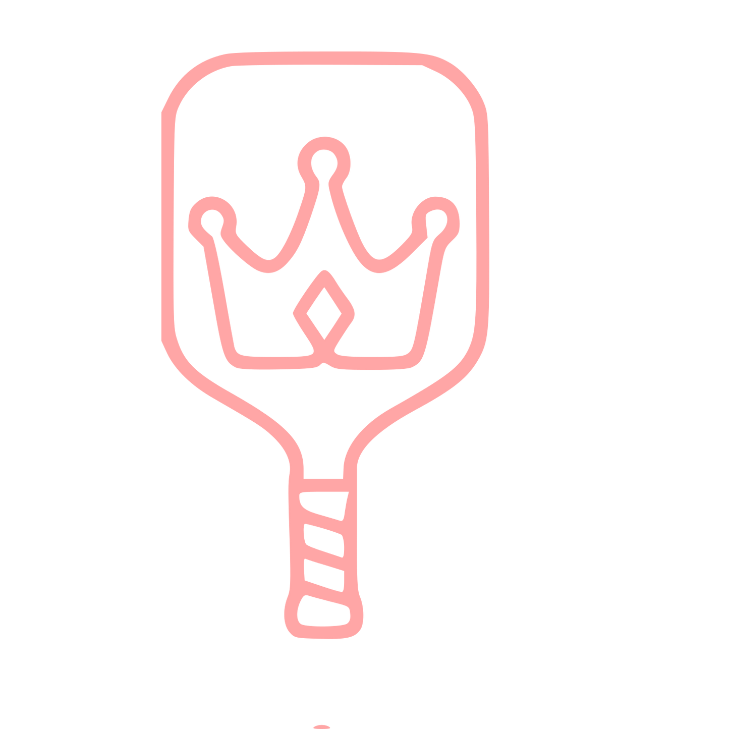 Crown Pickleball Paddle Logo #ffa6a6