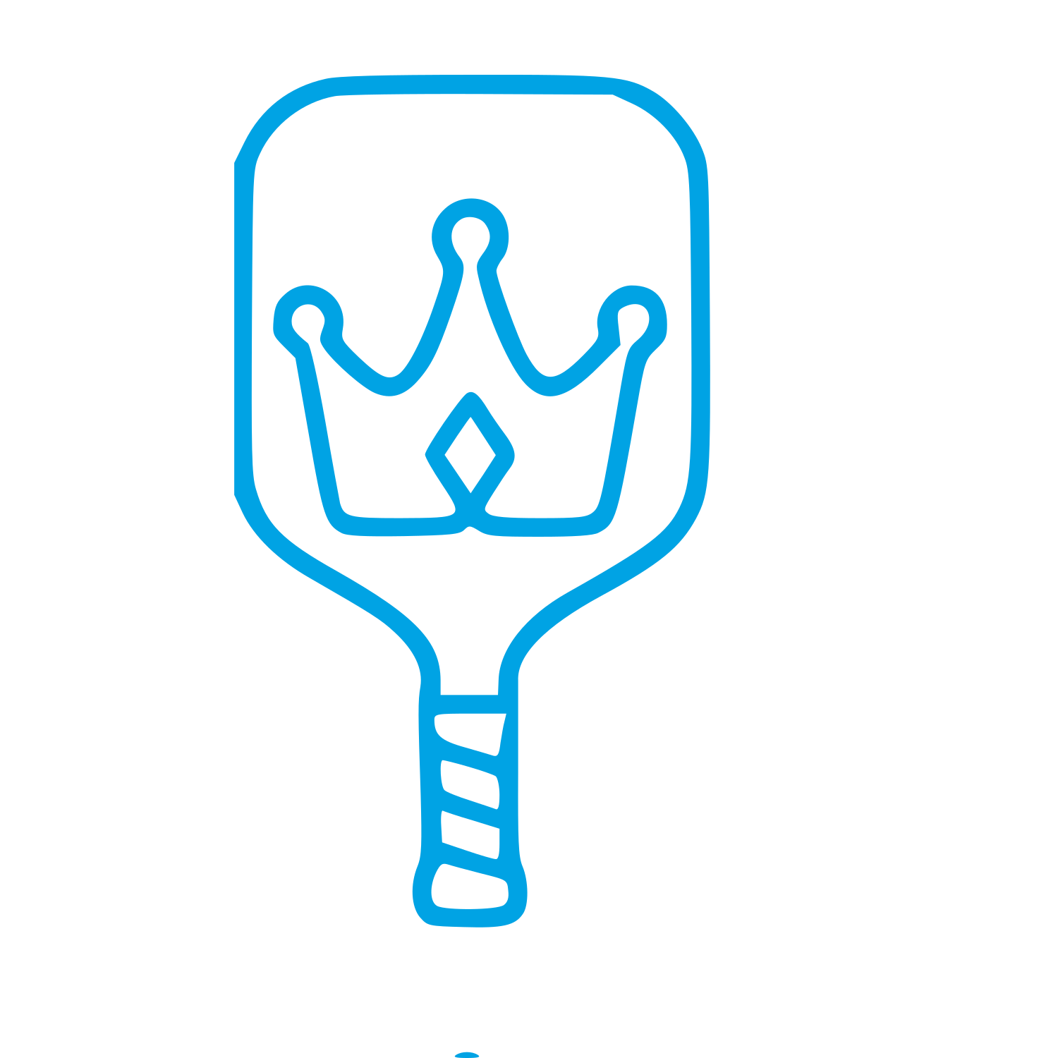 Crown Pickleball Paddle Logo #00a3e4