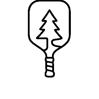 Pine Tree Pickleball Paddle Logo