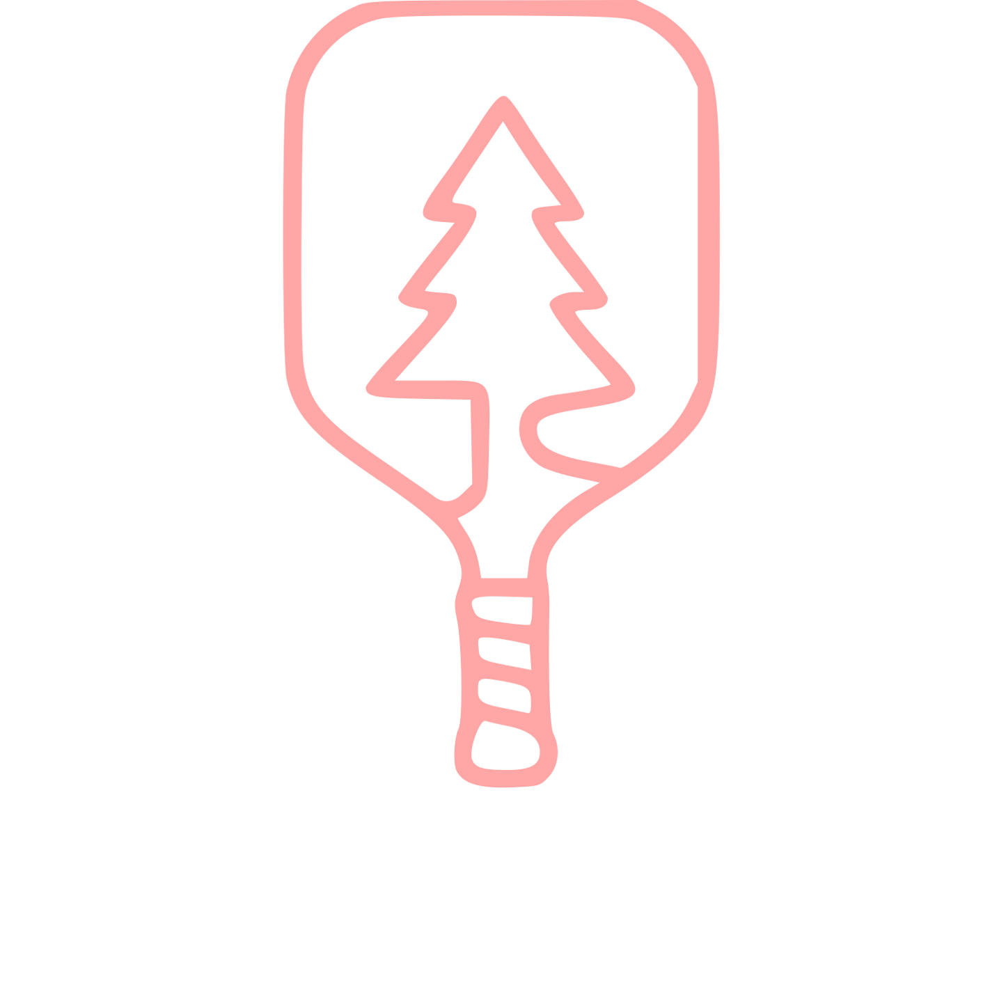 Pine Tree Pickleball Paddle Logo #ffa6a6