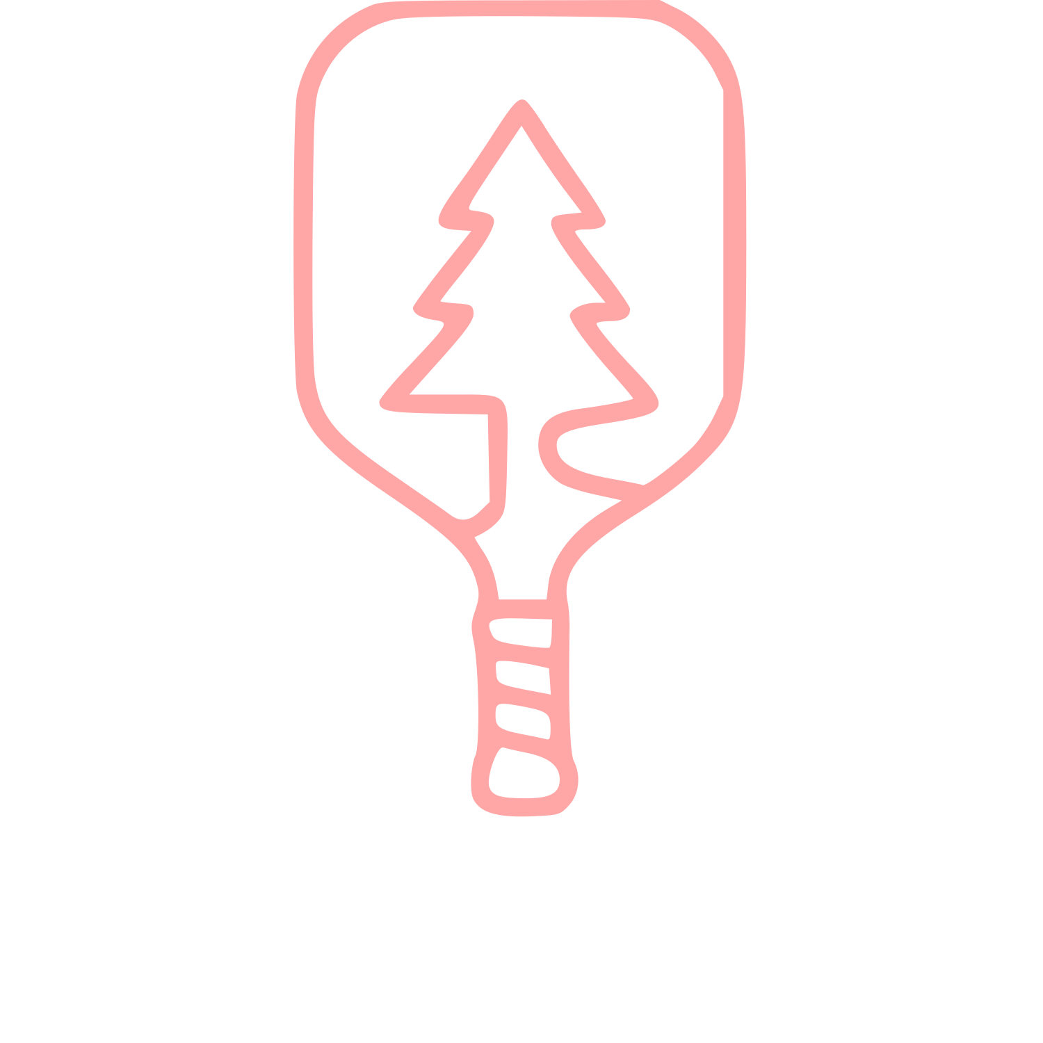 Pine Tree Pickleball Paddle Logo #ffa6a6