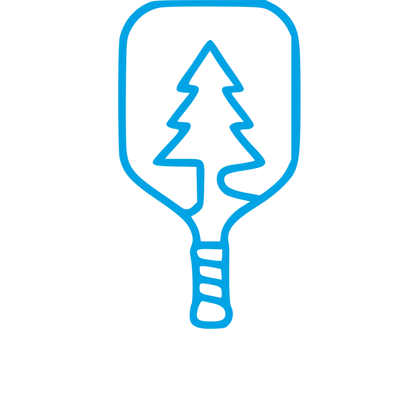 Pine Tree Pickleball Paddle Logo #00a3e4