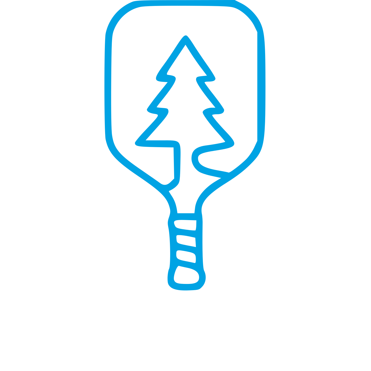 Pine Tree Pickleball Paddle Logo #00a3e4