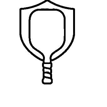Pickleball Paddle Shield Logo