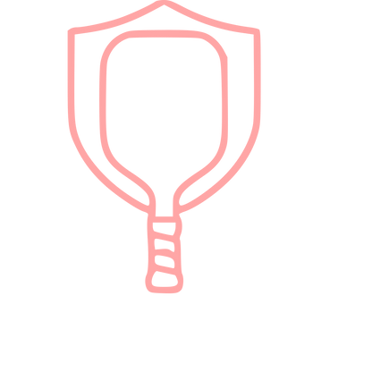 Pickleball Paddle Shield Logo #ffa6a6