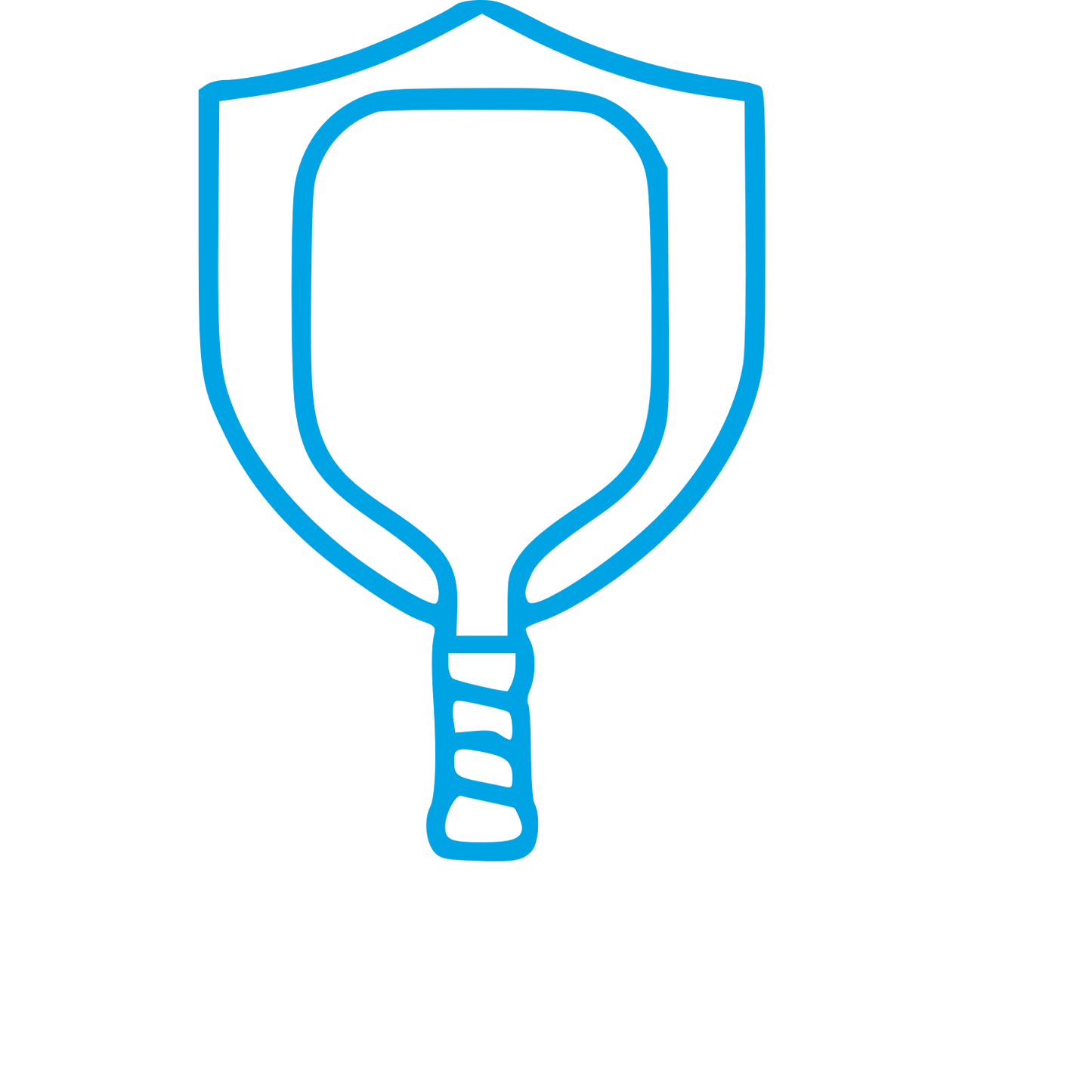 Pickleball Paddle Shield Logo #00a3e4